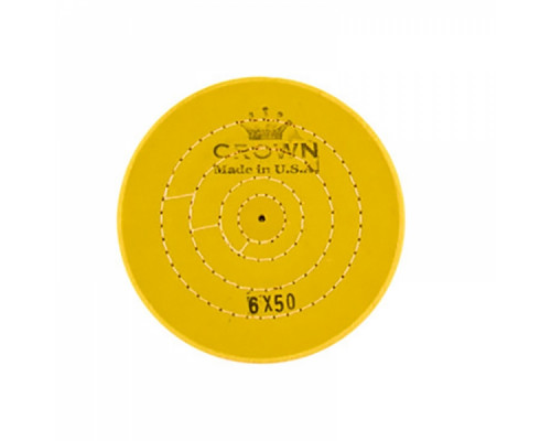 Muslin circle CROWN d-100 mm, 50 layers yellow